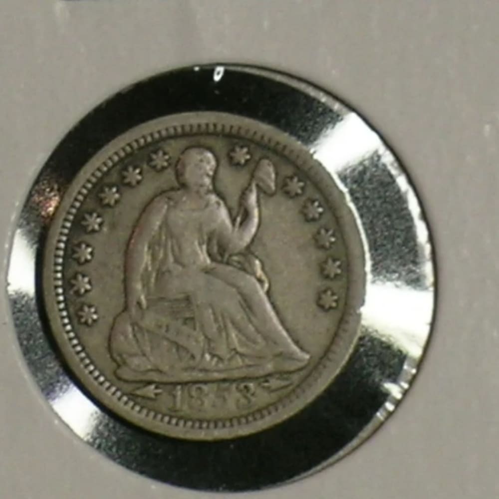 1853 Nice Seated Liberty Half Dime Type coin (AE2)